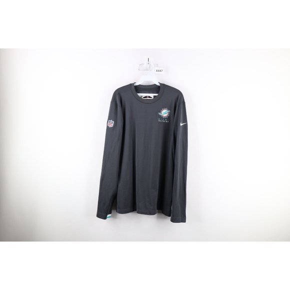 Nike On Field Mens M Team Issued Miami Dolphins Football Crewneck Sweatshirt - Picture 1 of 13